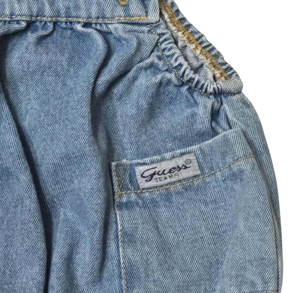 Vintage Baby Guess Denim‎ Bubble Romper One Piece Overalls 9 Months USA Made